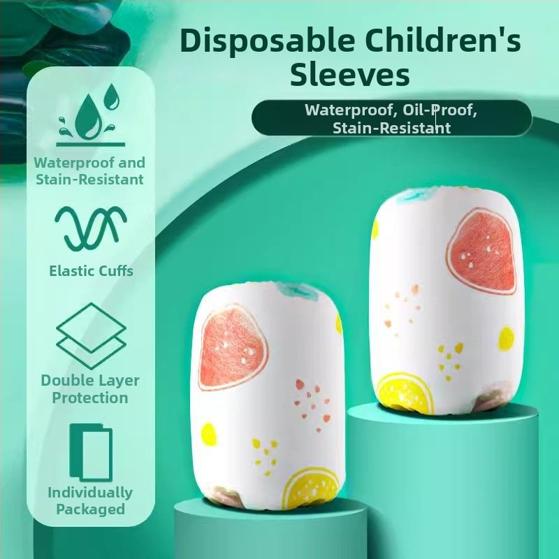 Vienkartinės vaiko rankų rankovės, dulkėms atsparios, audinys, universali tinka, vientisas raštas