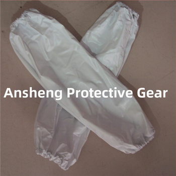 Oversleeves su PVC kaip pagrindine medžiaga, atsparios vandeniui, vienodo rašto, šiuolaikinis minimalistinis stilius