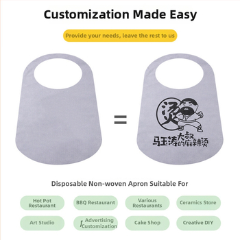 Ποδιά μη υφασμάτινη χωρίς μανίκια με πολύχρωμο μοτίβο, κατάλληλη για ενήλικες και παιδιά