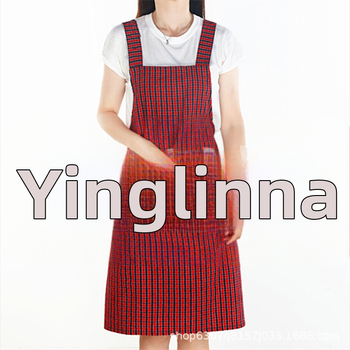 Ποδιά - κορεατικού στυλ, χωρίς μανίκια, από βαμβάκι-λινό, ανθεκτική στη βρωμιά, ένδυση κουζίνας