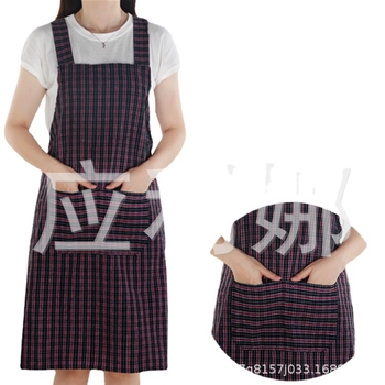 Ποδιά - κορεατικού στυλ, χωρίς μανίκια, από βαμβάκι-λινό, ανθεκτική στη βρωμιά, ένδυση κουζίνας