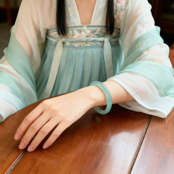 Brățară din calcedonie agat, rotundă, lustruită, stil Xiaoxiangfeng, primăvara 2025