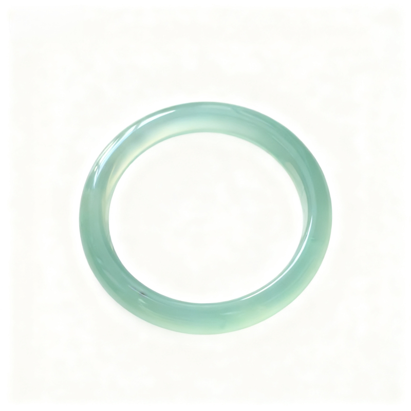 Brățară din calcedonie agat, rotundă, lustruită, stil Xiaoxiangfeng, primăvara 2025