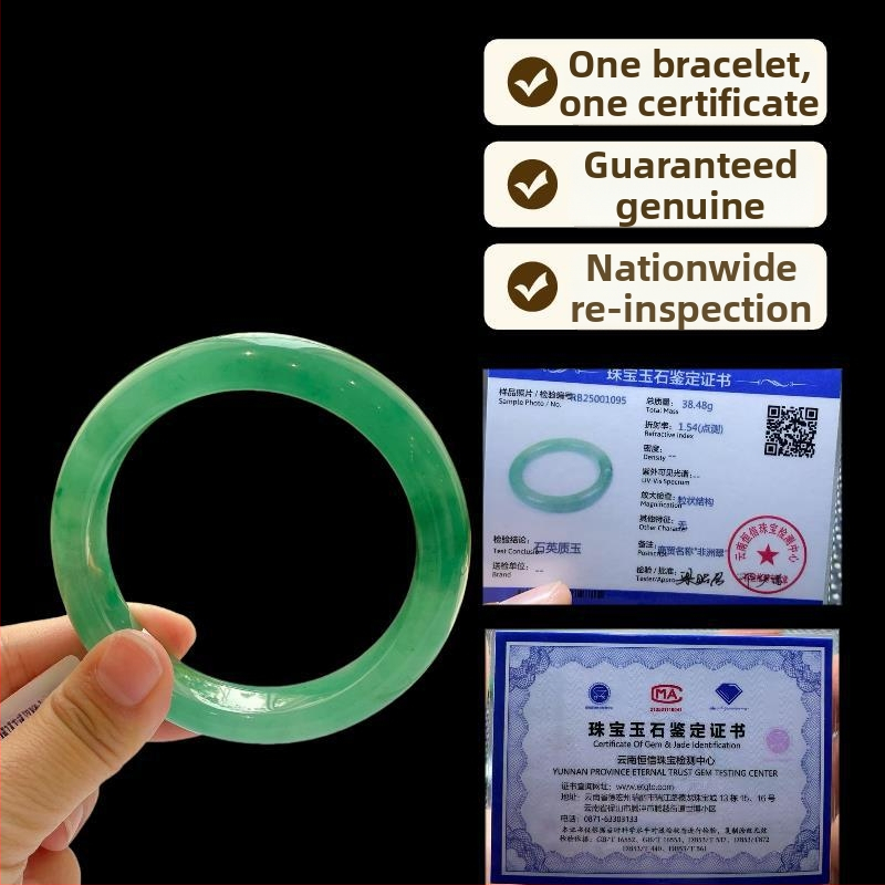 Raktinė iš natūralaus Afrikos smaragdo ir Dulong jade, plaukiantis gėlių dizainas, pakabukas