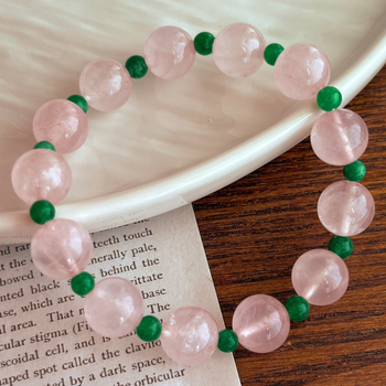 Brățară Rose Quartz cu design geometric pentru femei – Cadou pentru aniversare