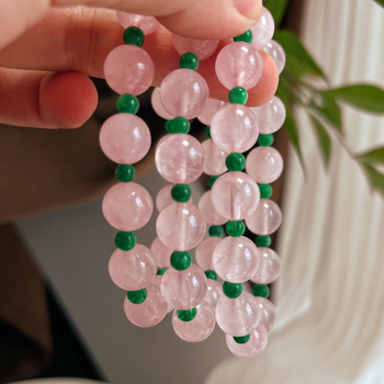 Brățară Rose Quartz cu design geometric pentru femei – Cadou pentru aniversare