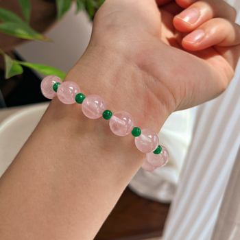 Brățară Rose Quartz cu design geometric pentru femei – Cadou pentru aniversare