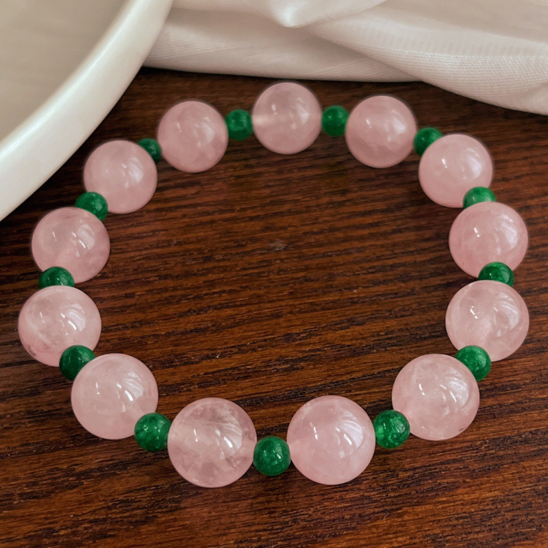 Brățară Rose Quartz cu design geometric pentru femei – Cadou pentru aniversare