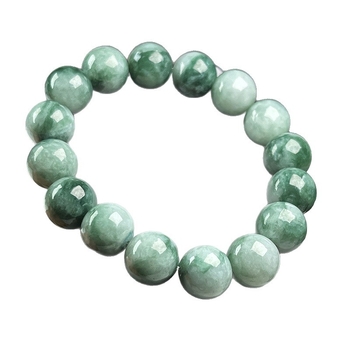 Apyrankė - Natūralus žadas, plūduriuojančių gėlių karoliukai, rankų mezgimo, etninio stiliaus, unisex geometrinis dizainas