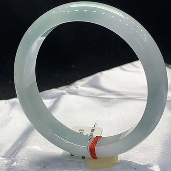 Jade apyrankė su auksiniu įdėklu, ledinio tipo jad, plaukiojančių gėlių motyvas, rankų darbas, retro stilius, unisex