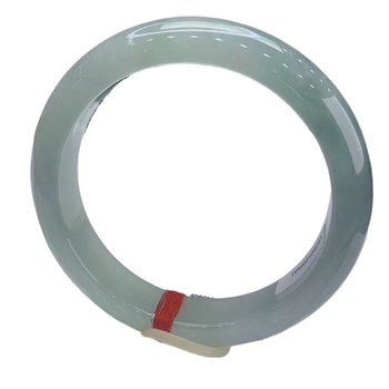 Jade apyrankė su auksiniu įdėklu, ledinio tipo jad, plaukiojančių gėlių motyvas, rankų darbas, retro stilius, unisex