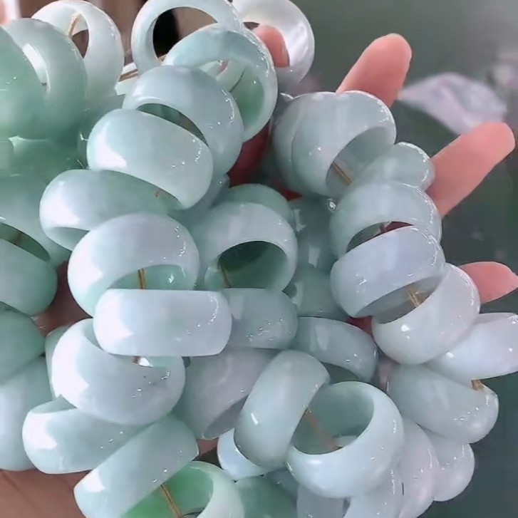 Nefrido žiedas – rankų darbo, etninio stiliaus, unisex, geometrinė forma