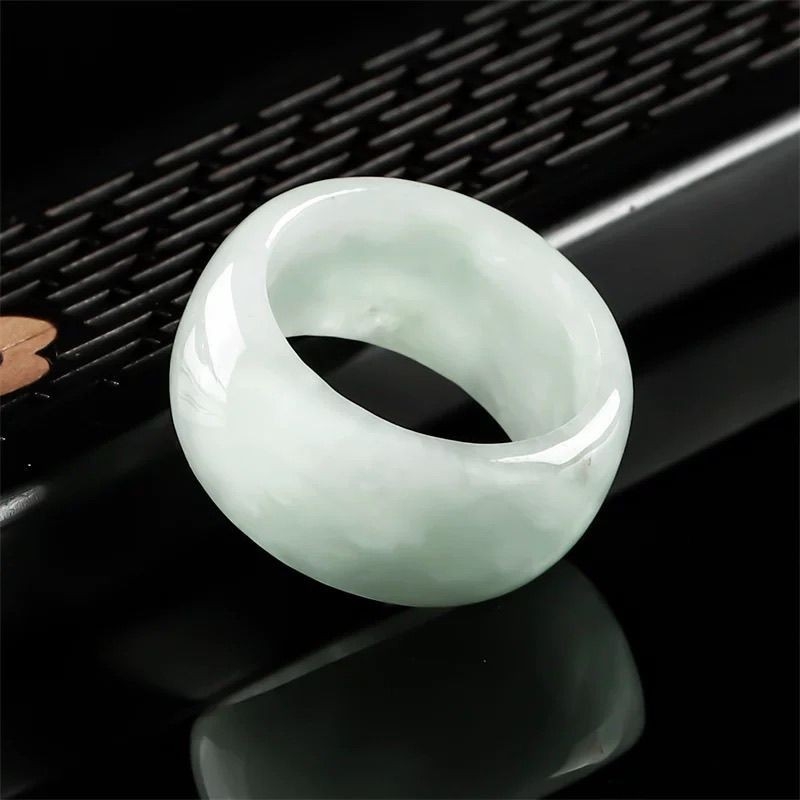 Nefrido žiedas – rankų darbo, etninio stiliaus, unisex, geometrinė forma