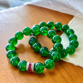 Női achát karkötő Seiko-kezeléssel, geometrikus dizájn, kézre szánt kiegészítő évfordulós ajándékhoz