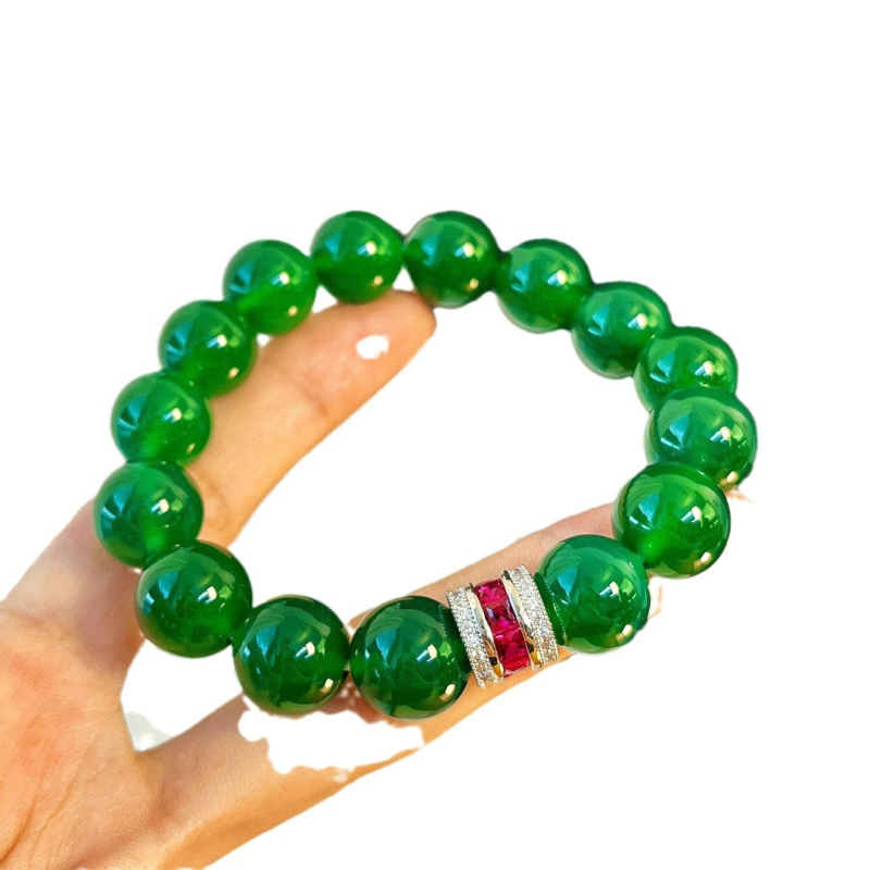 Női achát karkötő Seiko-kezeléssel, geometrikus dizájn, kézre szánt kiegészítő évfordulós ajándékhoz