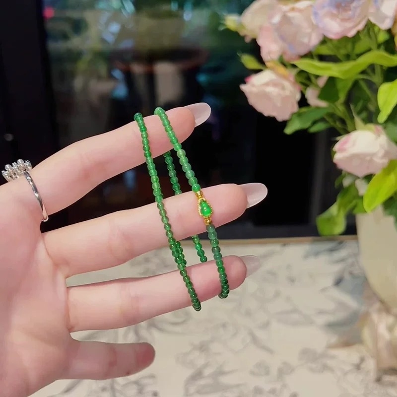 Jade karkötő geometriai dizájnnal, polírozott felülettel, uniszex, Spring Field márkájú