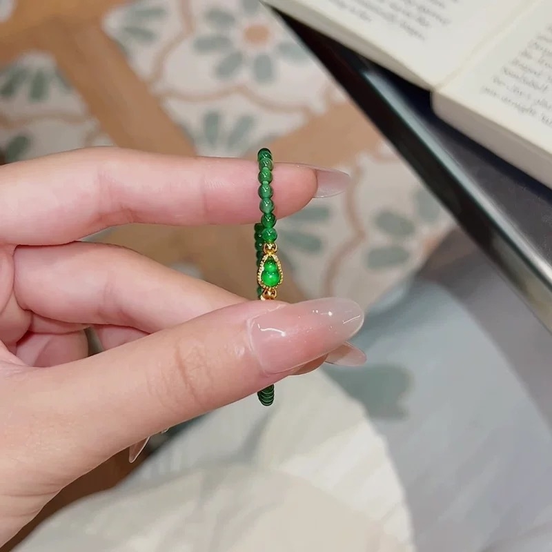 Jade karkötő geometriai dizájnnal, polírozott felülettel, uniszex, Spring Field márkájú