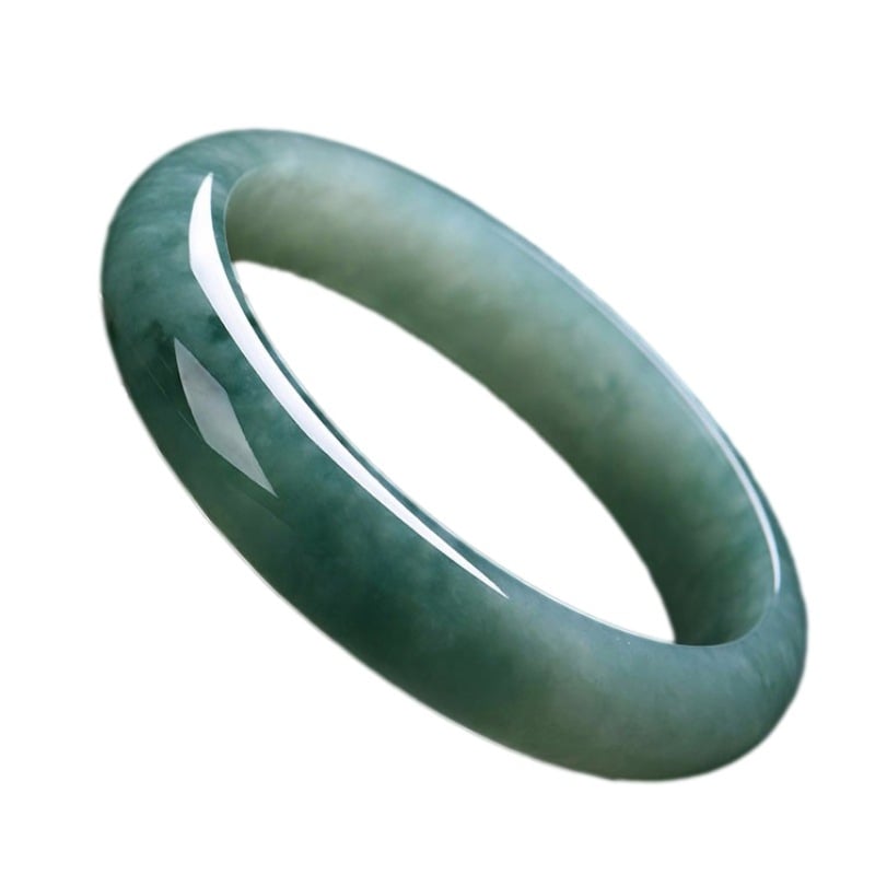 Náramok z jadeitu, ľadovo-lepkavý typ, ručne vyrobený, zlatý vsadený, etnický unisex štýl