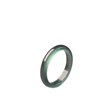 Nefrit gyűrű — kézzel készített, uniszex, geometriai forma