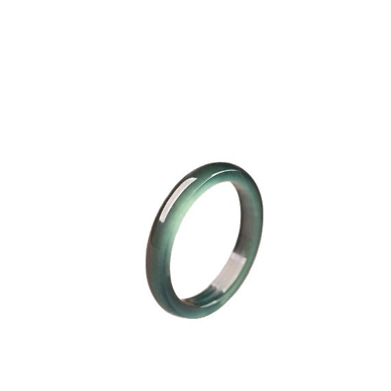 Nefrit gyűrű — kézzel készített, uniszex, geometriai forma