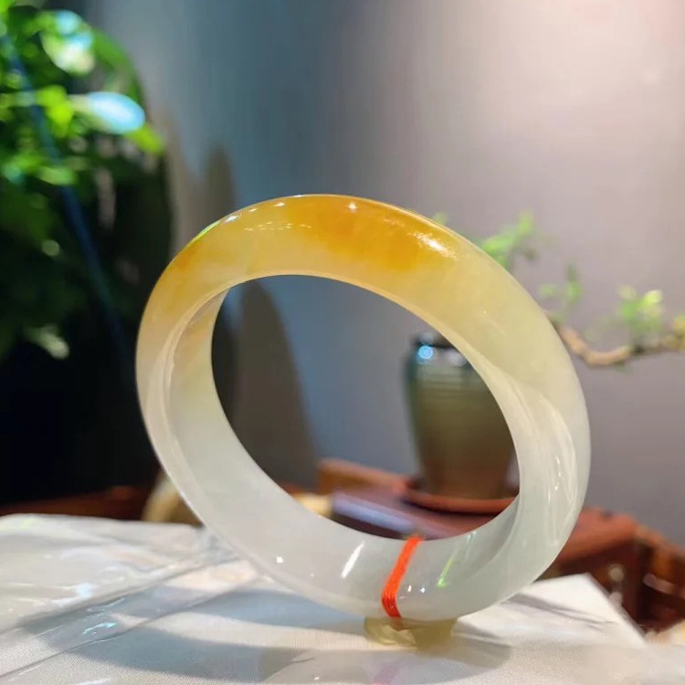 Burmai jadeit karkötő, jég-glutinos típus, kézzel készített, vintage, uniszex