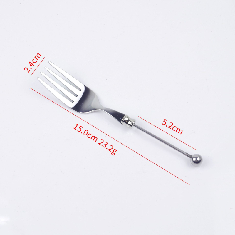 Set tacâmuri din oțel inoxidabil 304 — lingură, lingură de desert și furculiță, lucrat manual, finisaj oglindă