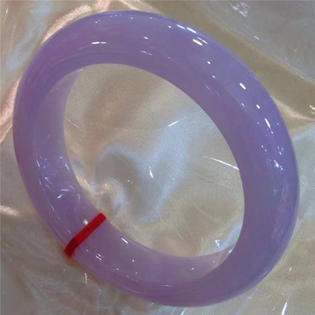 Ljubičasti nefritni narukvica, leden tip nefrita, kružni dizajn, ženski