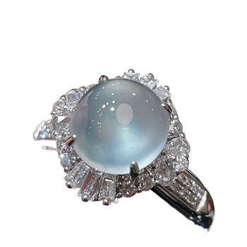 18K arany bevonatú gyűrű, természetes jade, tojás alakú dizájn