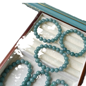 Karkötő - kézzel készített, természetes jadeit gyöngyök, gömbölyű formájú, uniszex, testreszabás elérhető