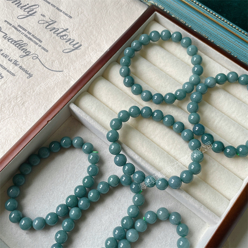 Karkötő - kézzel készített, természetes jadeit gyöngyök, gömbölyű formájú, uniszex, testreszabás elérhető