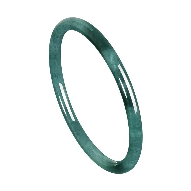 Jadeit karkötő, kézzel készített, teljes kör dizájn, uniszex, letisztult stílus