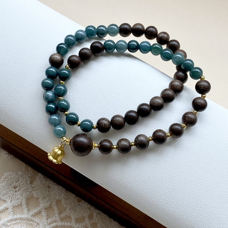 Narukvica od Hetian jade s perlicama – Novi kineski stil, unisex