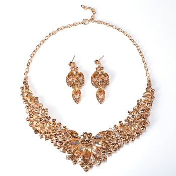 Ženski set ogrlice i naušnica, legura, lanac s kapljicom, privjesak od legure, uzorci: srce, kap voda, zvono, retro književno-umjetnički stil