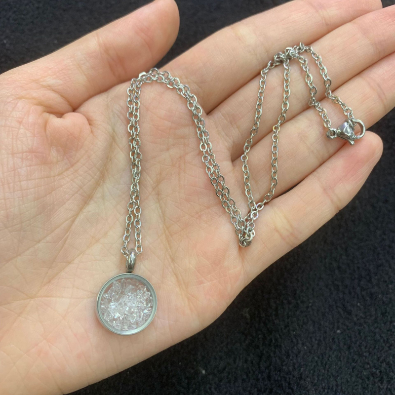 Tongfeng Jewelry Kristalni lanac s geometrijskim privjeskom, ručna izrada, lanac zmijskog tipa