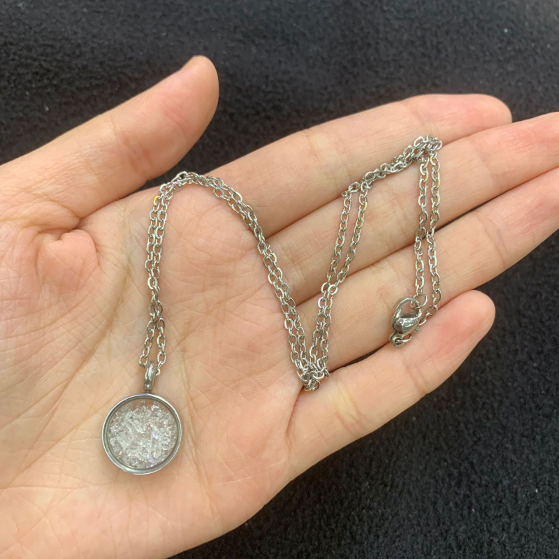 Tongfeng Jewelry Kristalni lanac s geometrijskim privjeskom, ručna izrada, lanac zmijskog tipa