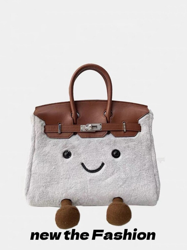 Torba za lutku - pliš, gradski minimalistički stil, tkanina, vodoravni kvadratni oblik, zaključavanje