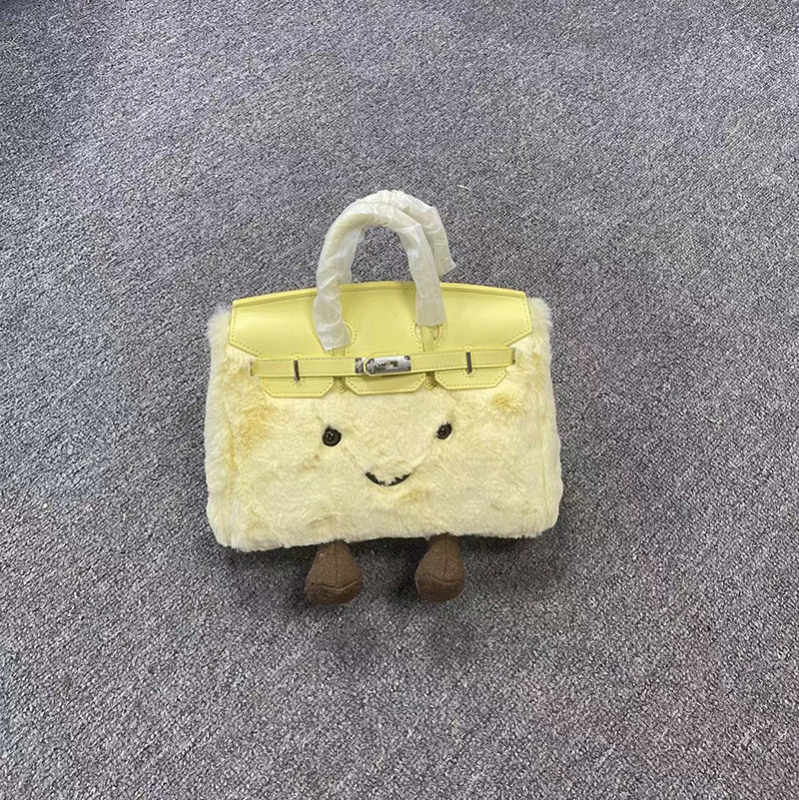 Torba za lutku - pliš, gradski minimalistički stil, tkanina, vodoravni kvadratni oblik, zaključavanje