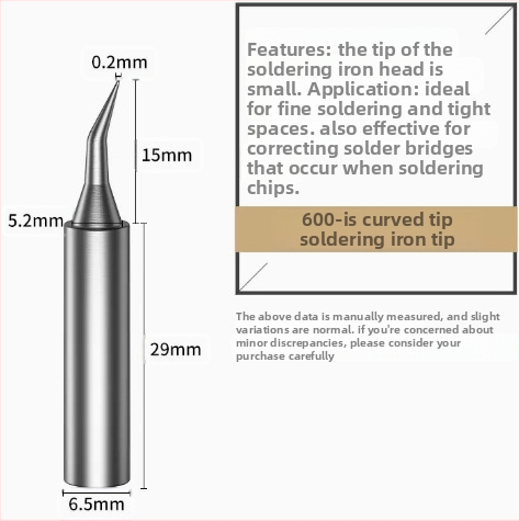 BAKON BK600 serijos bešvinis litavimo antgalis, 30 mm cilindrinė galva