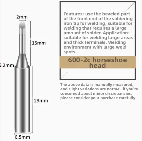 BAKON BK600 serijos bešvinis litavimo antgalis, 30 mm cilindrinė galva
