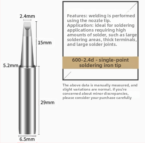 BAKON BK600 serijos bešvinis litavimo antgalis, 30 mm cilindrinė galva