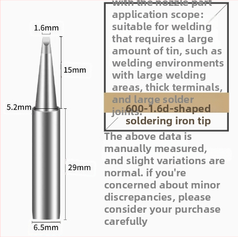 BAKON BK600 serijos bešvinis litavimo antgalis, 30 mm cilindrinė galva