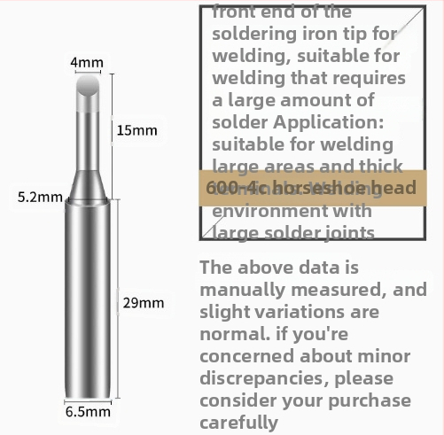 BAKON BK600 serijos bešvinis litavimo antgalis, 30 mm cilindrinė galva