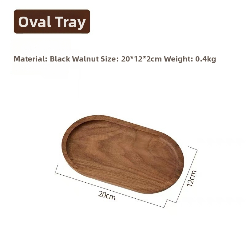 Tava ovală din lemn, stil japonez, masiv, stil modern minimalist, suprafață desenată manual, logo tipărit, personalizabil