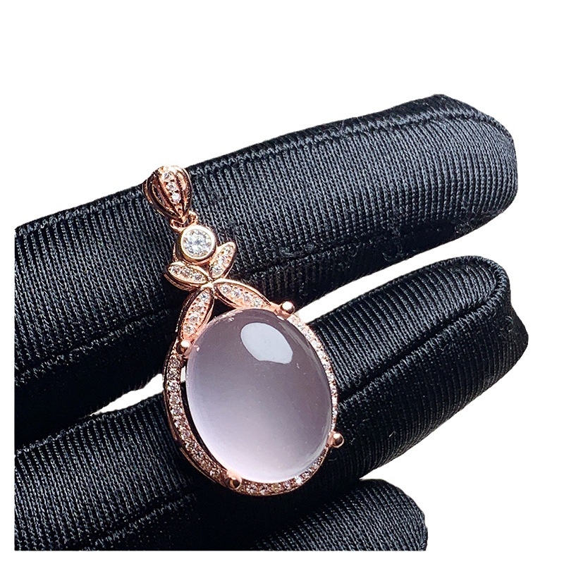 Set de bijuterii cu cristal pudră în argint 925, placare electroplată, model geometric, colier și brățară.