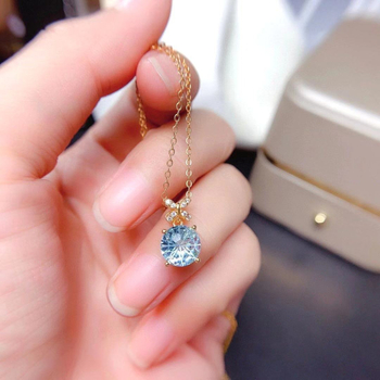 Set de bijuterii din argint 925, topaz încrustat, placare electrochimică, include colier și brățară, stil proaspăt și dulce