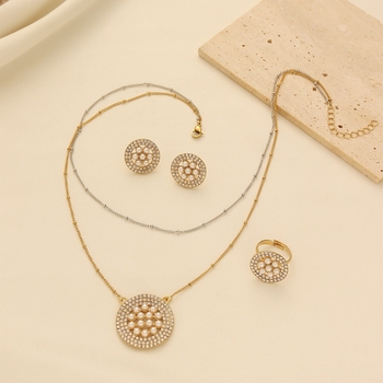 Set nakita od legure: ogrlica s privjeskom u obliku štita i mačjim motivom, naušnice i narukvica, elektropliranje, za žene, etnički stil