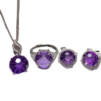 Set nakita: prsten, ogrlica s privjeskom, naušnice, narukvica; 925 srebro, elektroplatina, Uzorak: Ljubav / Kap vode / Zvono