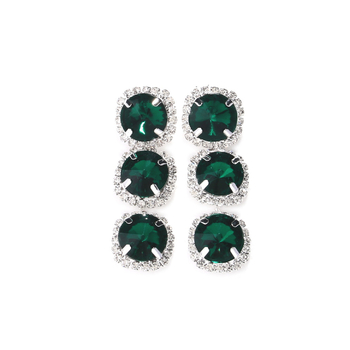 Strasszköves ékszerszett: nyaklánc és fülbevaló, elektroplakált felület, egyszerű stílus