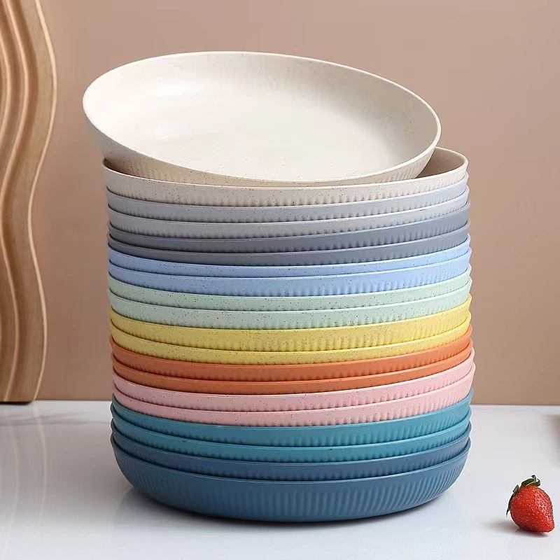 Πλαστικό κυκλικό πιάτο για τραπέζι, μοντέρνος απλός σχεδιασμός, διαθεσιμότητα εκτύπωσης λογοτύπου, δυνατότητα προσαρμογής, όχι κατάλληλο για φούρνο μικροκυμάτων