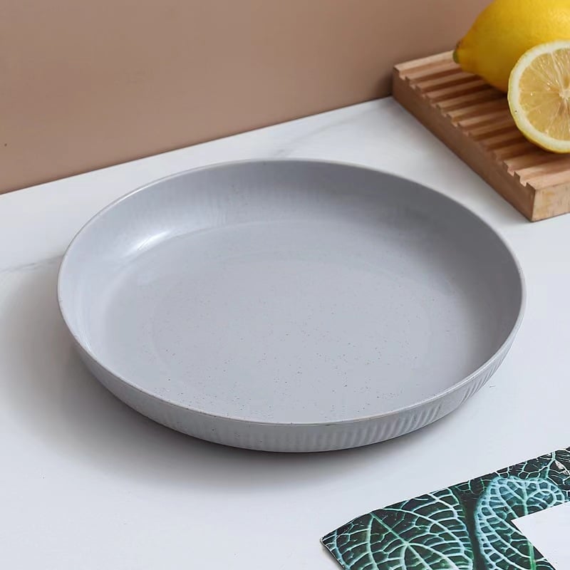 Πλαστικό κυκλικό πιάτο για τραπέζι, μοντέρνος απλός σχεδιασμός, διαθεσιμότητα εκτύπωσης λογοτύπου, δυνατότητα προσαρμογής, όχι κατάλληλο για φούρνο μικροκυμάτων